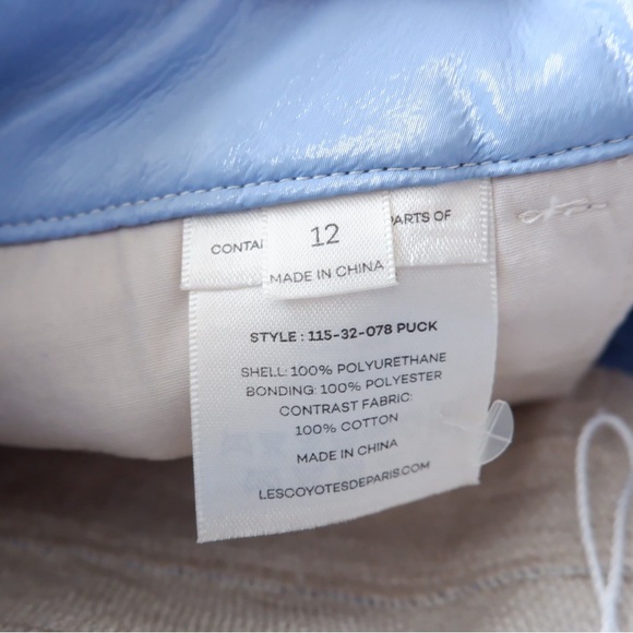 LES COYOTES DES PARIS Puck PVC Baby Blue Mini Skirt - Picture 8 of 10